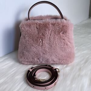 NWT Kate Spade Knott Faux Fur Mini Crossbody Tote Purse/Pink/Faux Fur
